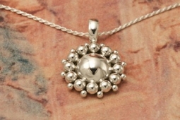 Artie Yellowhorse Rising Sun Sterling Silver Pendant